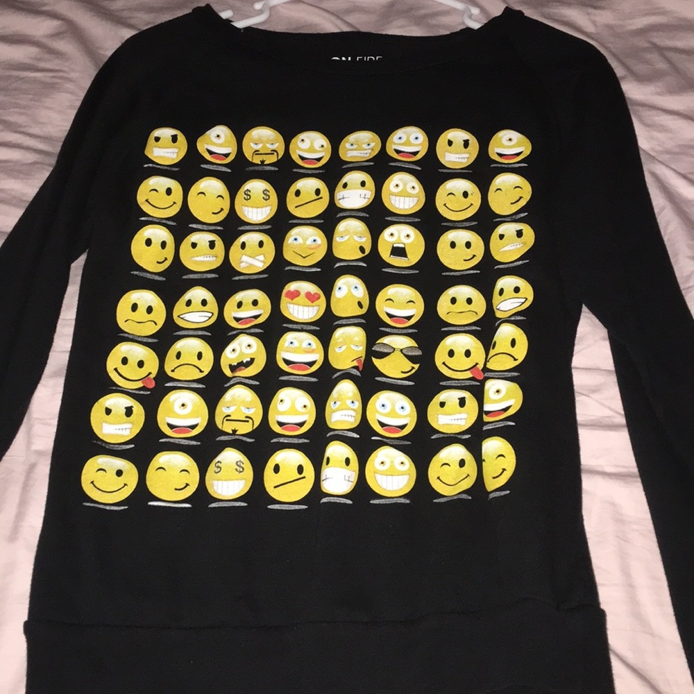 Black emoji sweatshirt